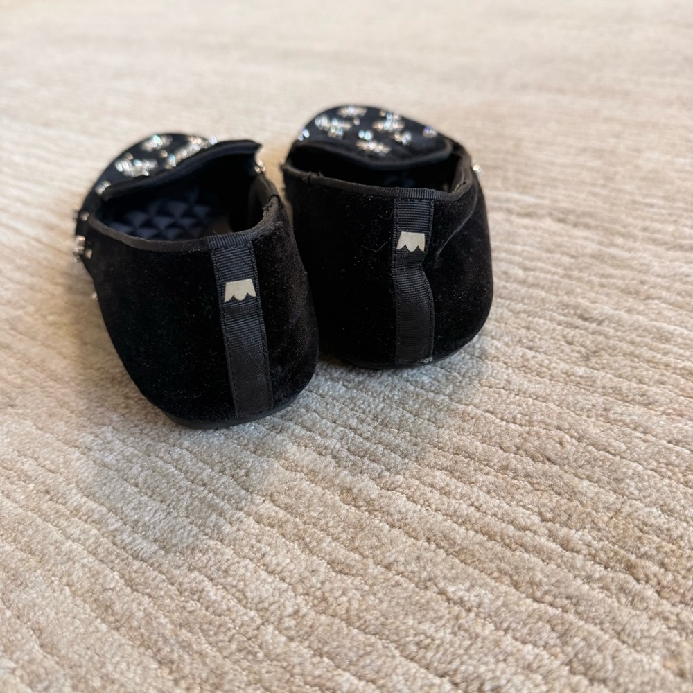 Birdies Starling Crystal Velvet Flat in Black Size: 7 - Picture 7 of 12